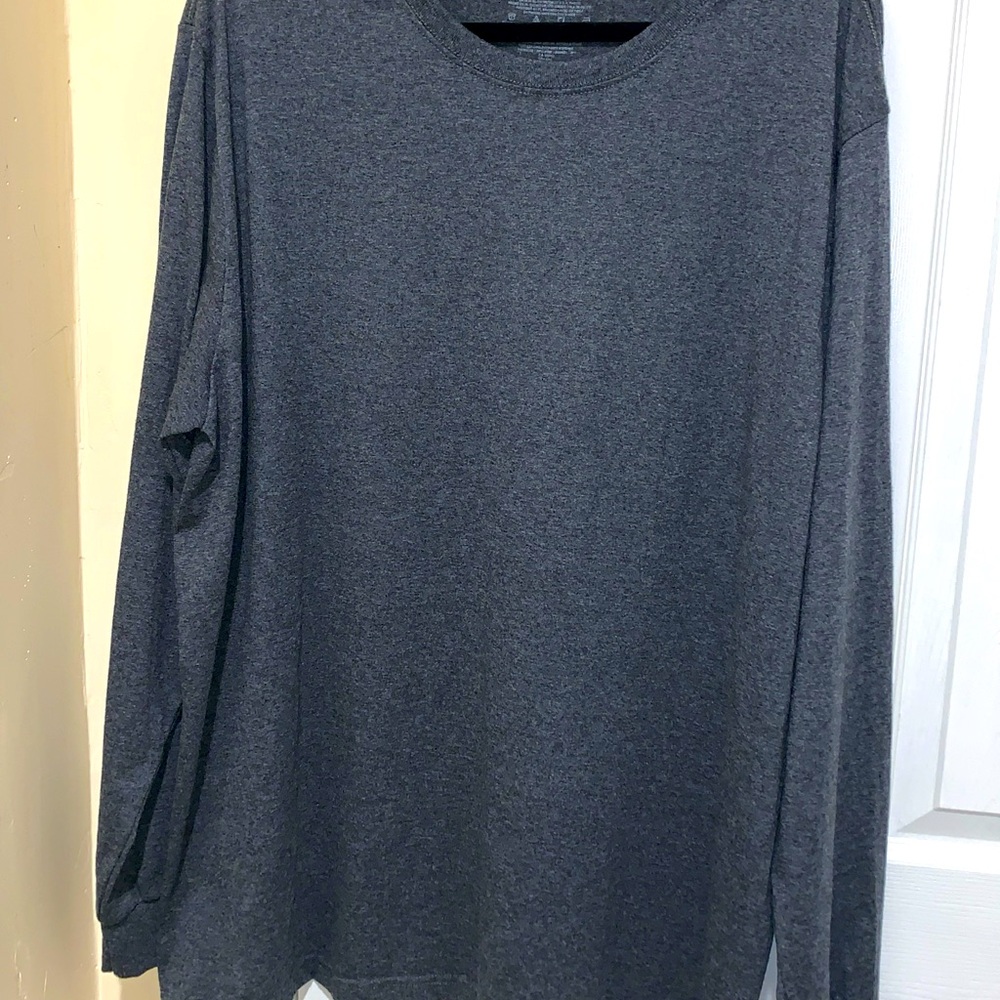 Jerzees Men’s Long Sleeve Pullover Shirt Gray Size XXL